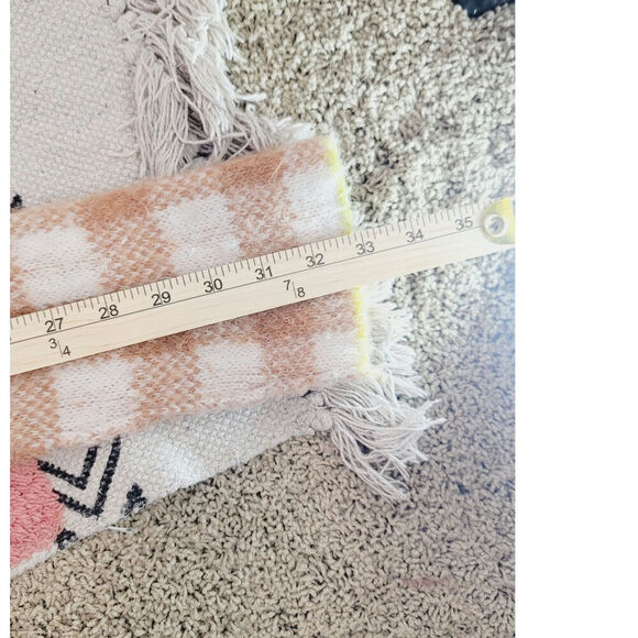 Free People Ainsley Plaid Hooded Wool Blend Poncho in Apple Cider Combo, sz S - Picture 15 of 16
